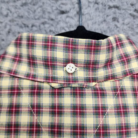 Tommy Hilfiger Shirt Mens Medium Red Plaid Button Down Long Sleeve - Picture 9 of 10